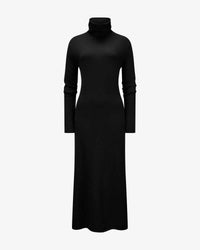 LISA YANG Ailina Knit Dress in black - women's dress - alternate view