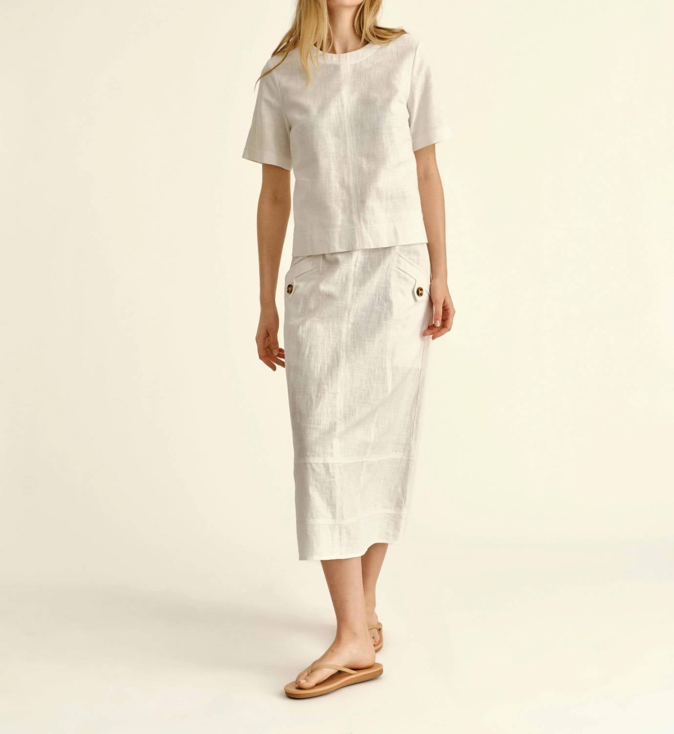 Cartolina Nantucket - Women's Alice Button Skirt