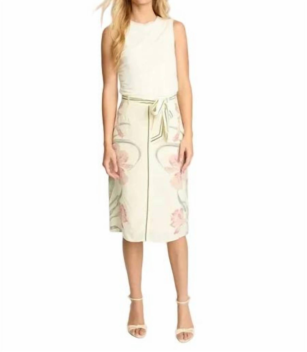 CABALLERO Claudette Midi Skirt in stippled iris - women's skirt - view 4