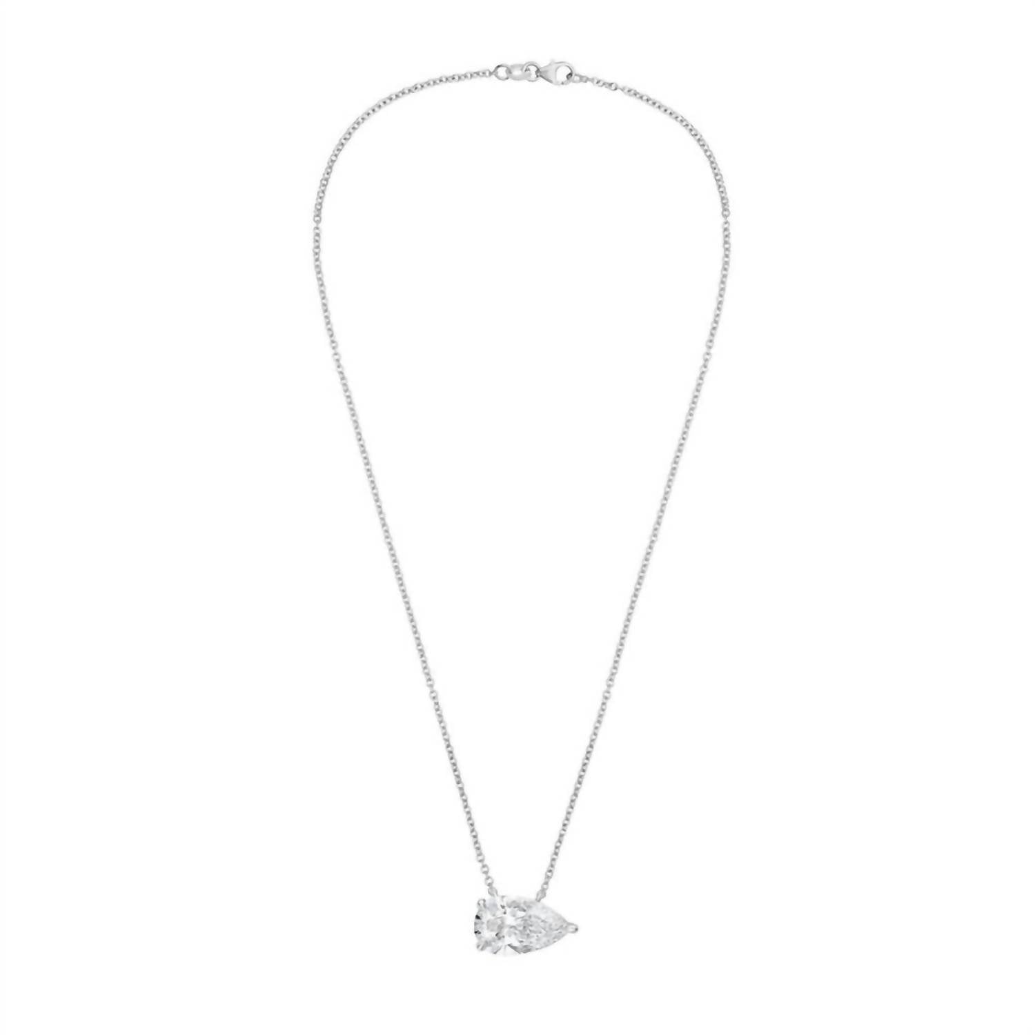 Diana M Jewels - Women's Pear Shape East West Diamond Pendant (15.00 Ct) - Grand
