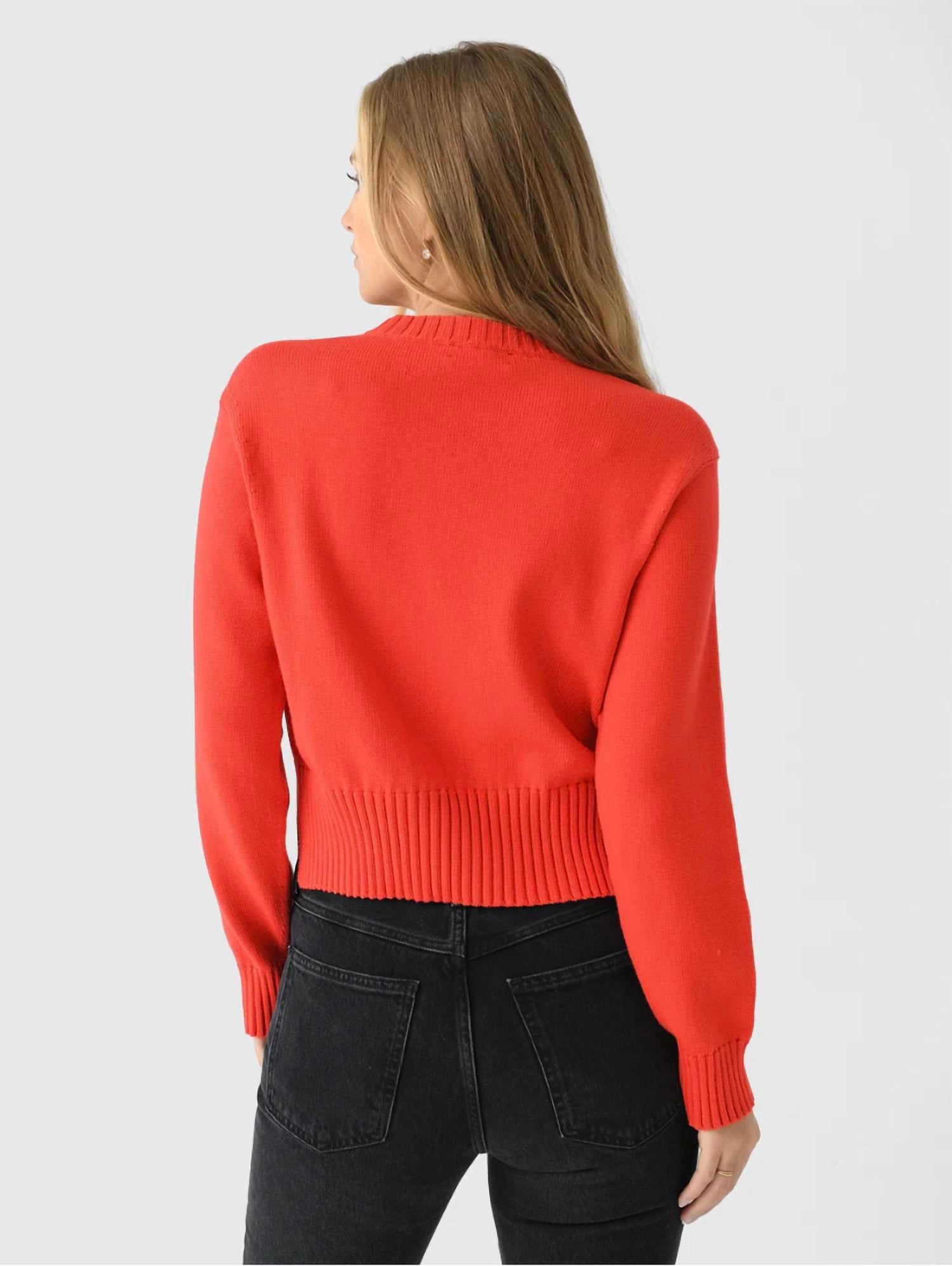 White + Warren - Soft Cotton Rib Trim Sweatshirt