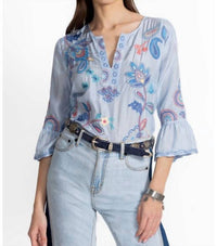 Johnny Was - RUFFLE SLEEVE BLOUSE NEILLY