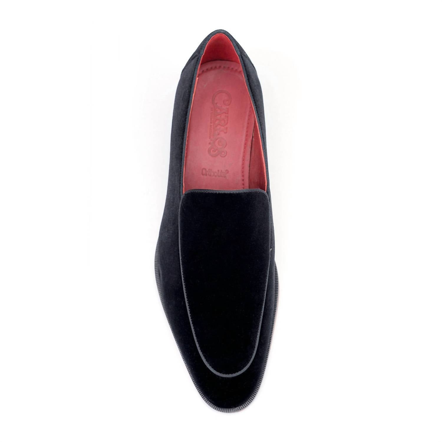 Carlos By Carlos Santana Men's Prince Velvet Loafer in black - men's loafer - alternate view