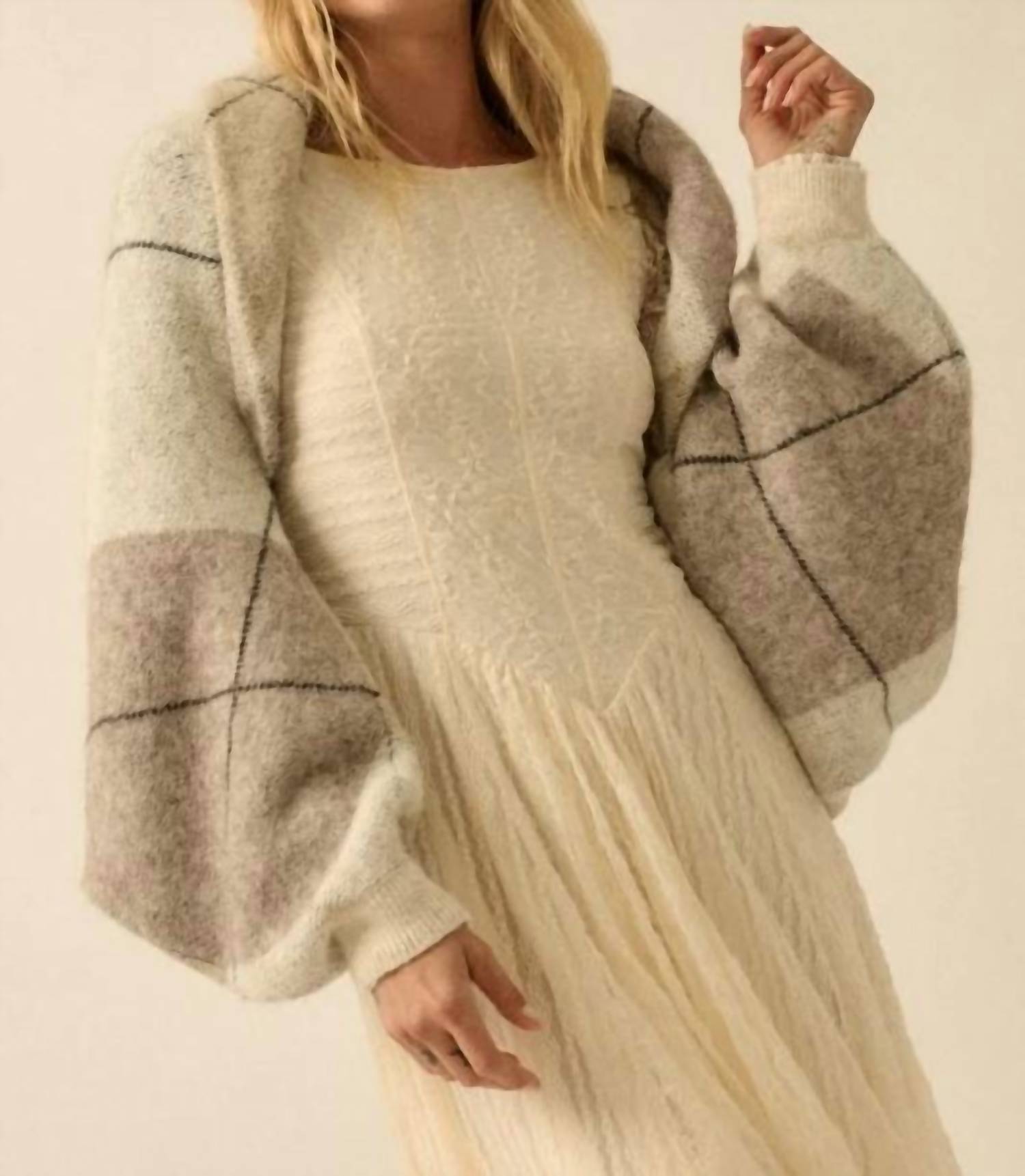 Promesa - Anna Argyle Jacguard Knit Cardigan Shrug