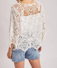 Bluivy - Boho Sheer Crochet Top