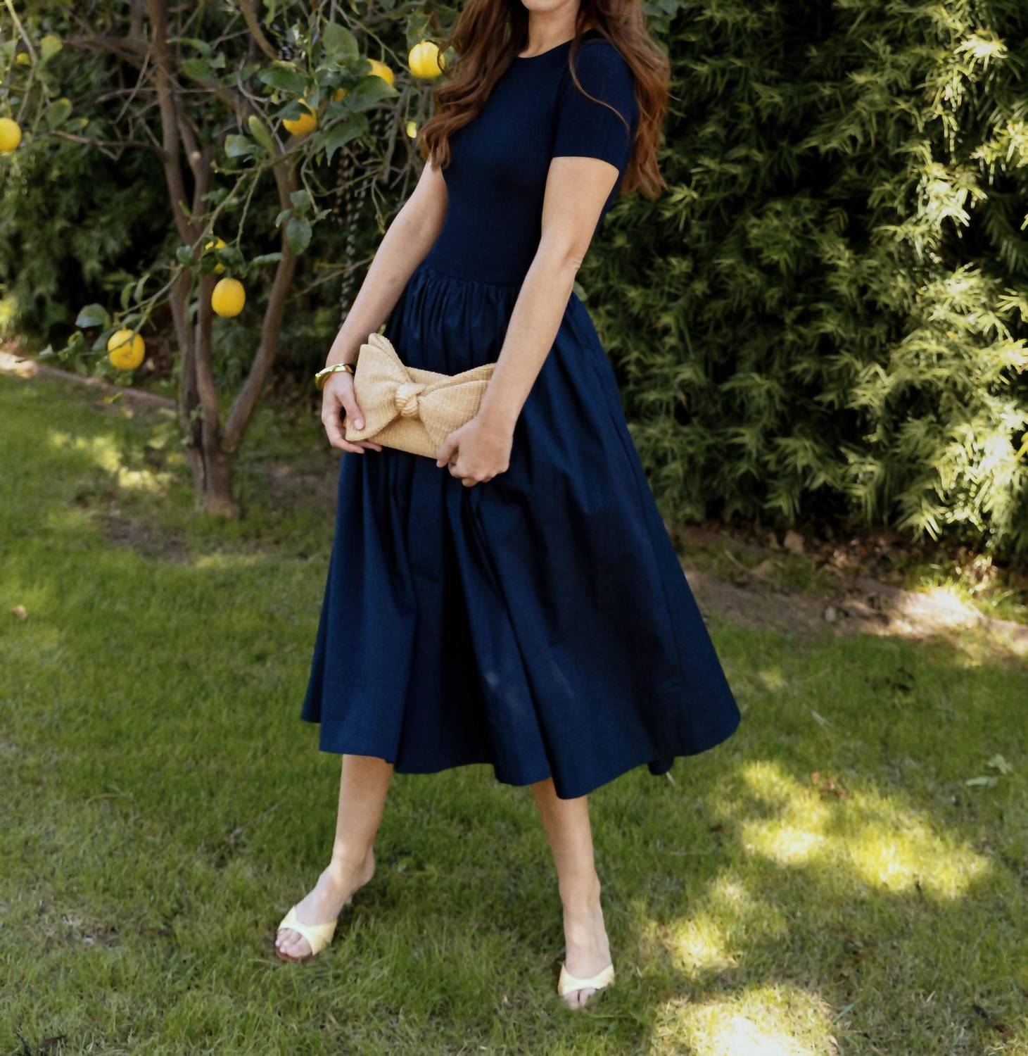 Staud - Ysabel Crewneck Midi Dress
