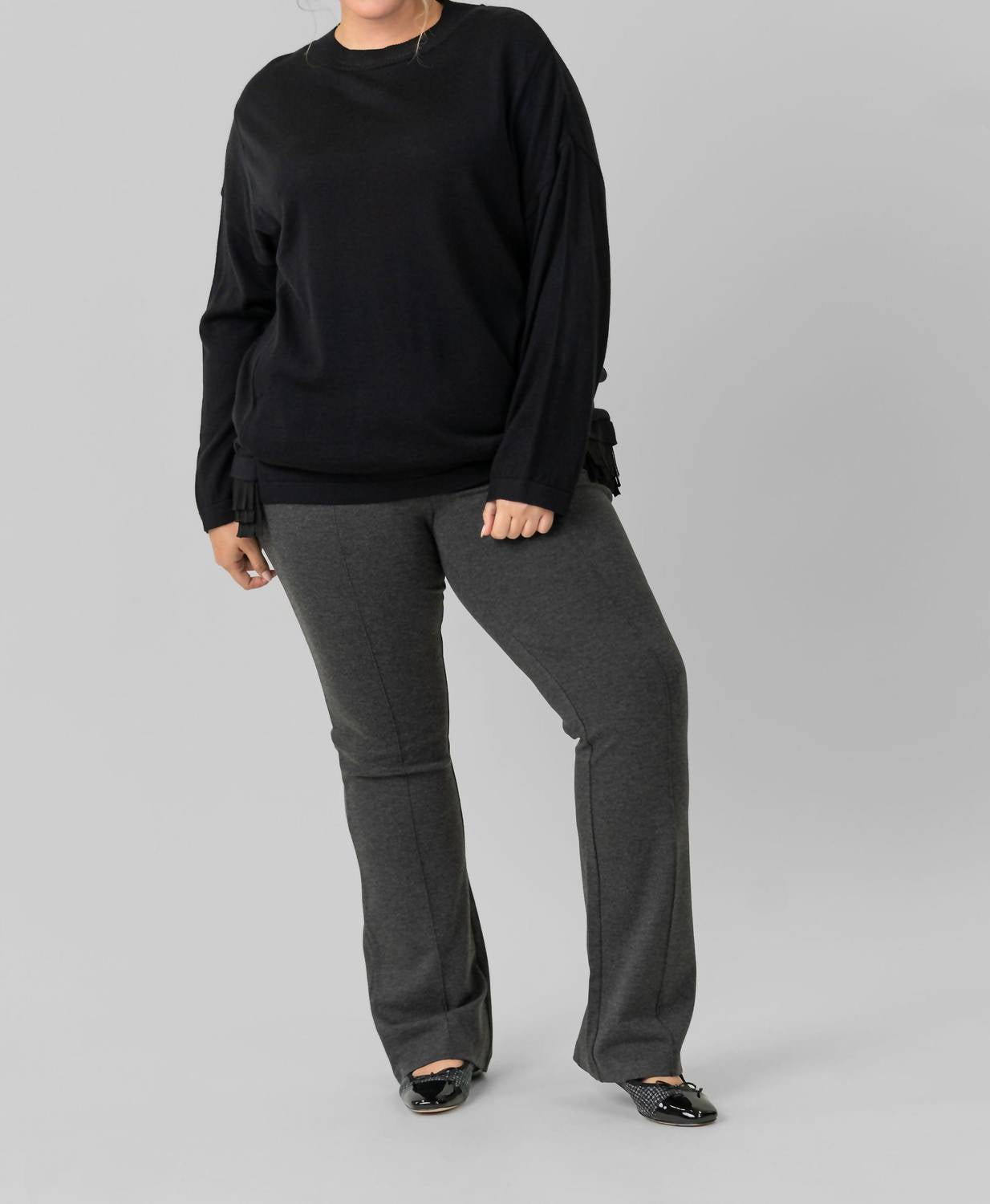 Tricot Chic - FRINGE WOOL SWEATER