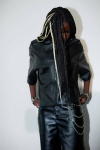 knotWTR Leather Shorts in black - women's shorts - view 6