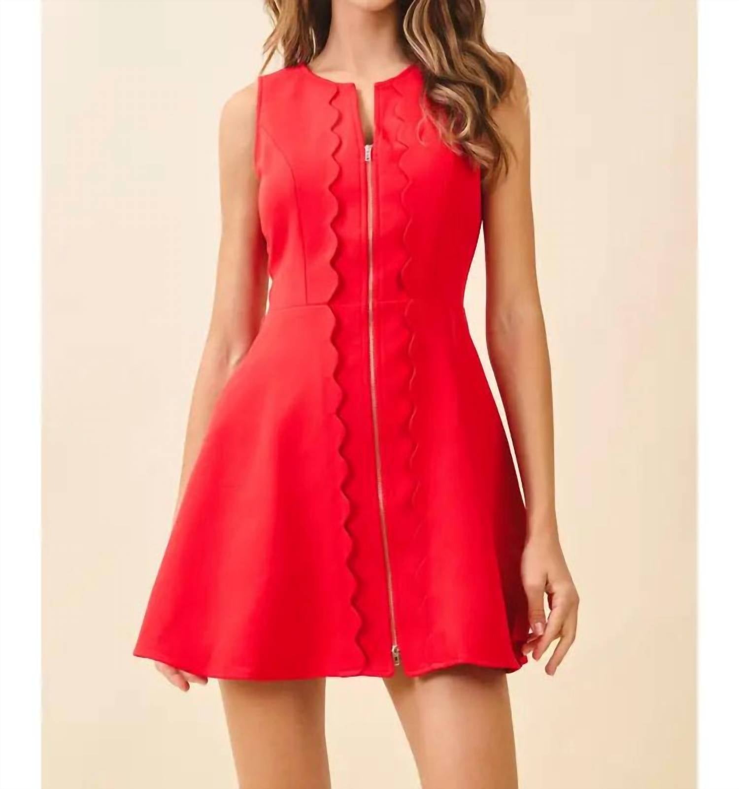 TCEC Scally Dress in red - women's dress