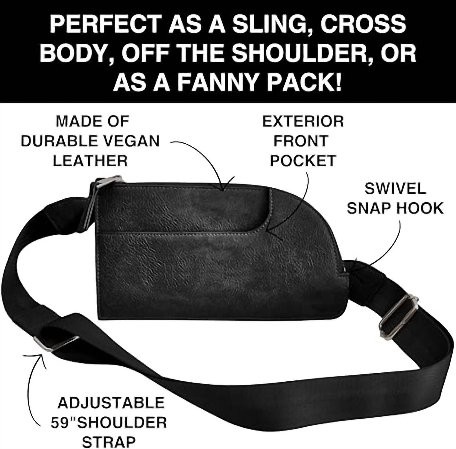 Save The Girls - Women's Bff Sling Bag Rfid Sling Crossbody Bag