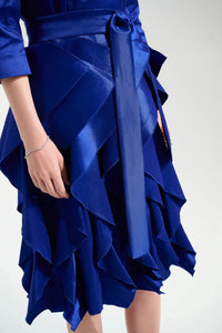 Joseph Ribkoff - Belted Ruffle Skirt Dress