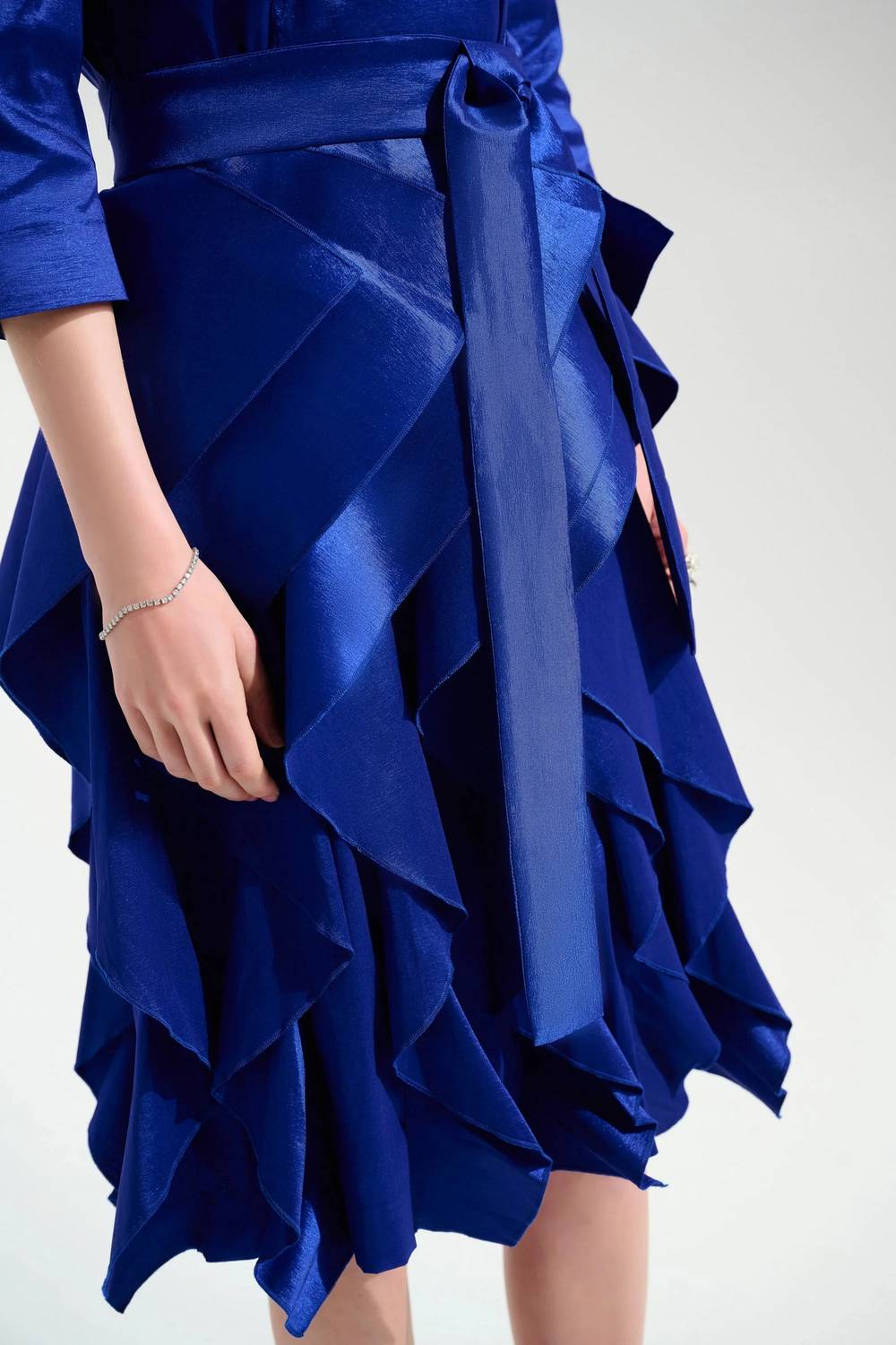 Joseph Ribkoff - Belted Ruffle Skirt Dress