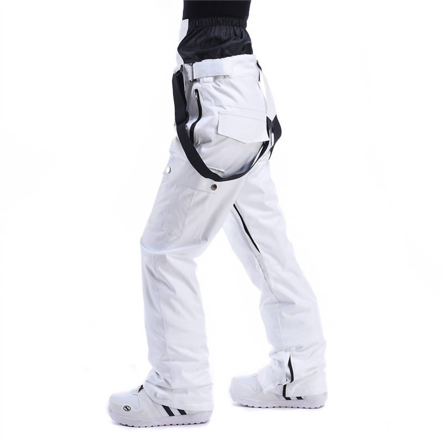 RIVIYELE Snow Pants With Leg Vents in white black - women's pants