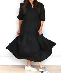 Withblack - Nete Midi Puff Sleeve Dress