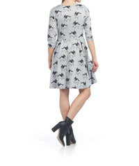 Papillon - French Bull Dog Print Sweater Dress