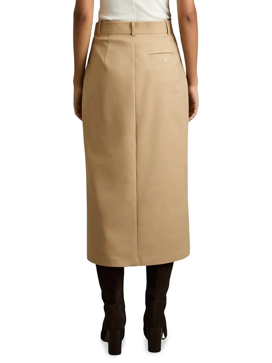 Reiss - Oakley Pencil Front Slit Belted Midi Skirt