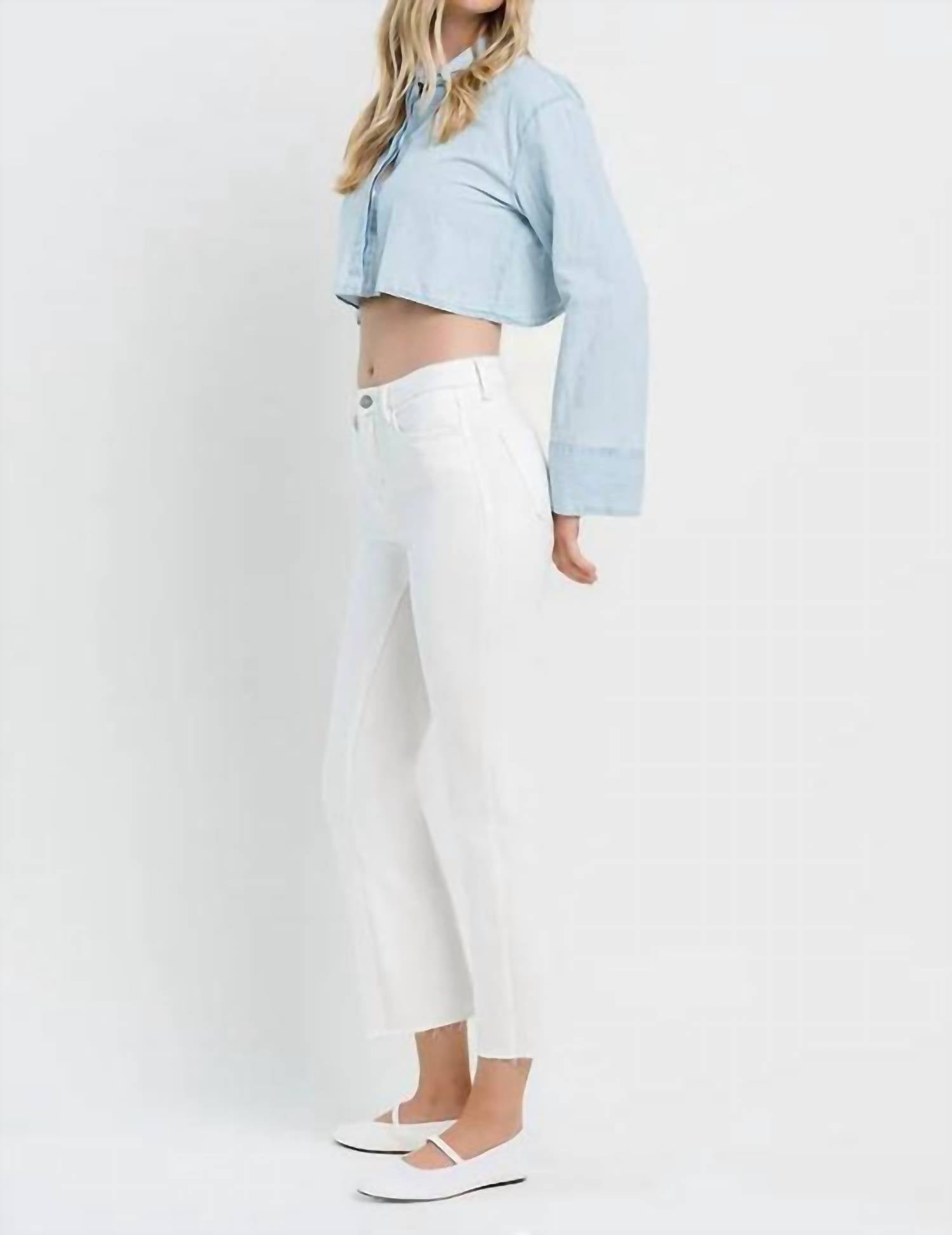 Vervet By Flying Monkey - Marcella High Rise Crop Flare Jeans