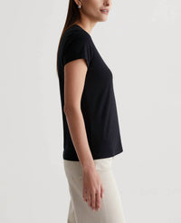 AG Jeans Ena Crew T-shirt in true black - women's t-shirt - alternate view