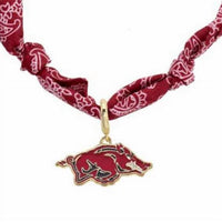 Canvas Style - Arkansas Razorbacks Bandana Scarf Necklace Logo Pendant
