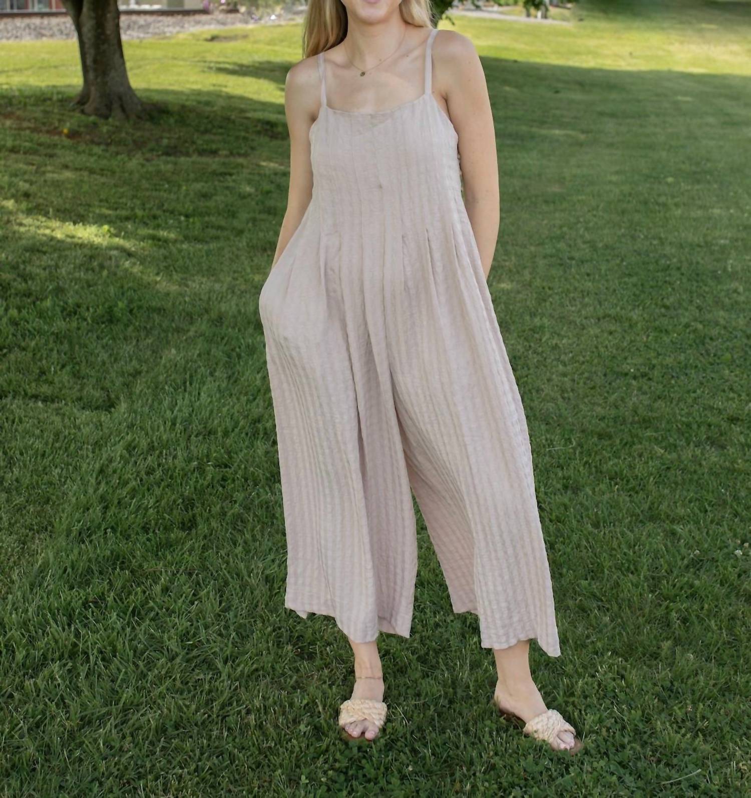 GiGiO Sandy Shores Textured Sleeveless Jumpsuit - kids' item
