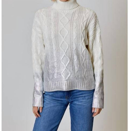 Design History - Mock Neck Foil Sweater