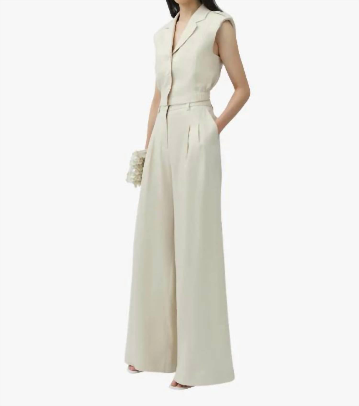 Simkhai - York Cropped Linen Vest