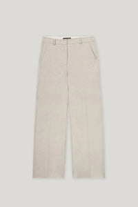 LUISA CERANO Flannel Wide-leg Pants in oyster - women's pants - view 5