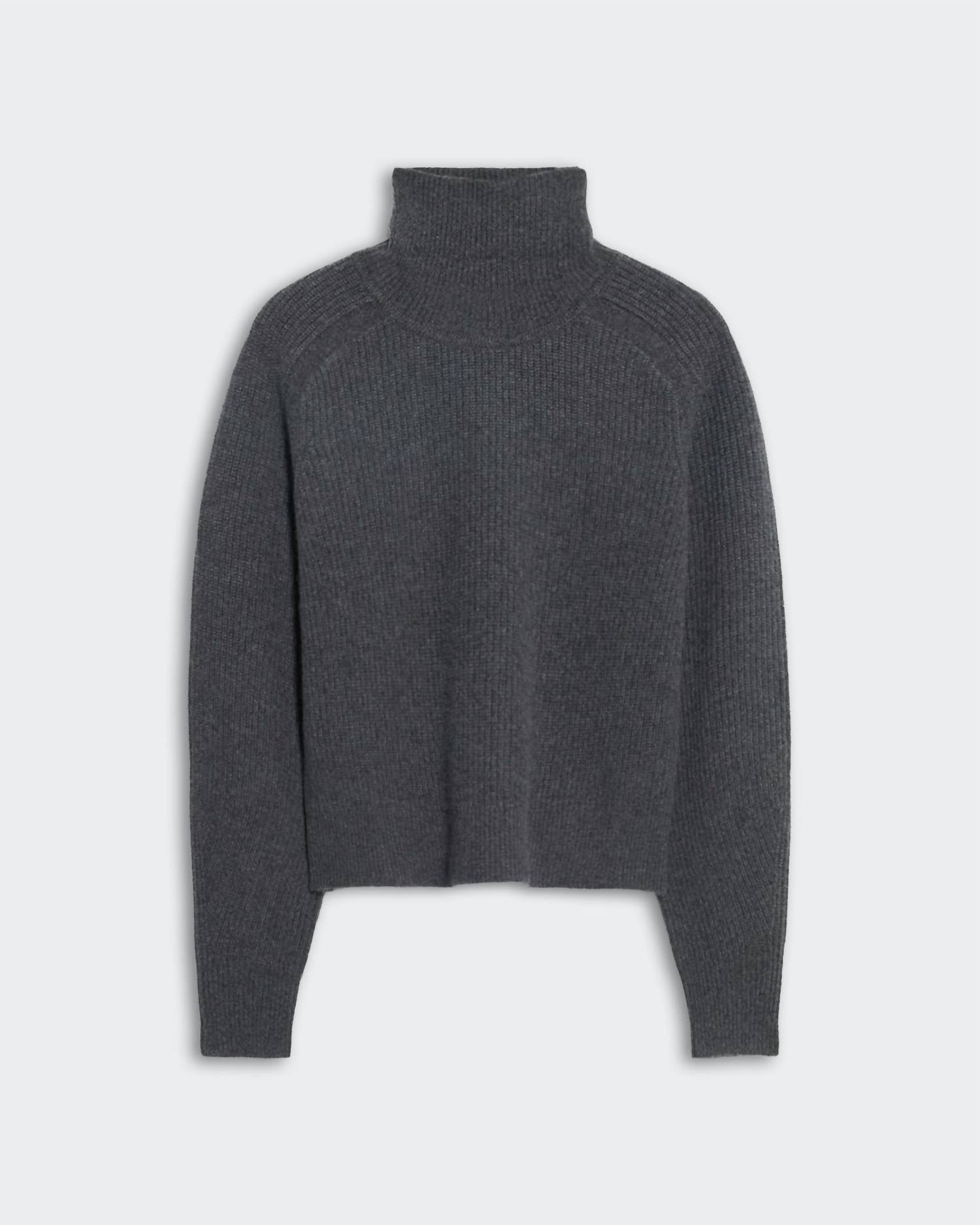 Guest In Residence - Cropped Ribbed Turtleneck Sweater