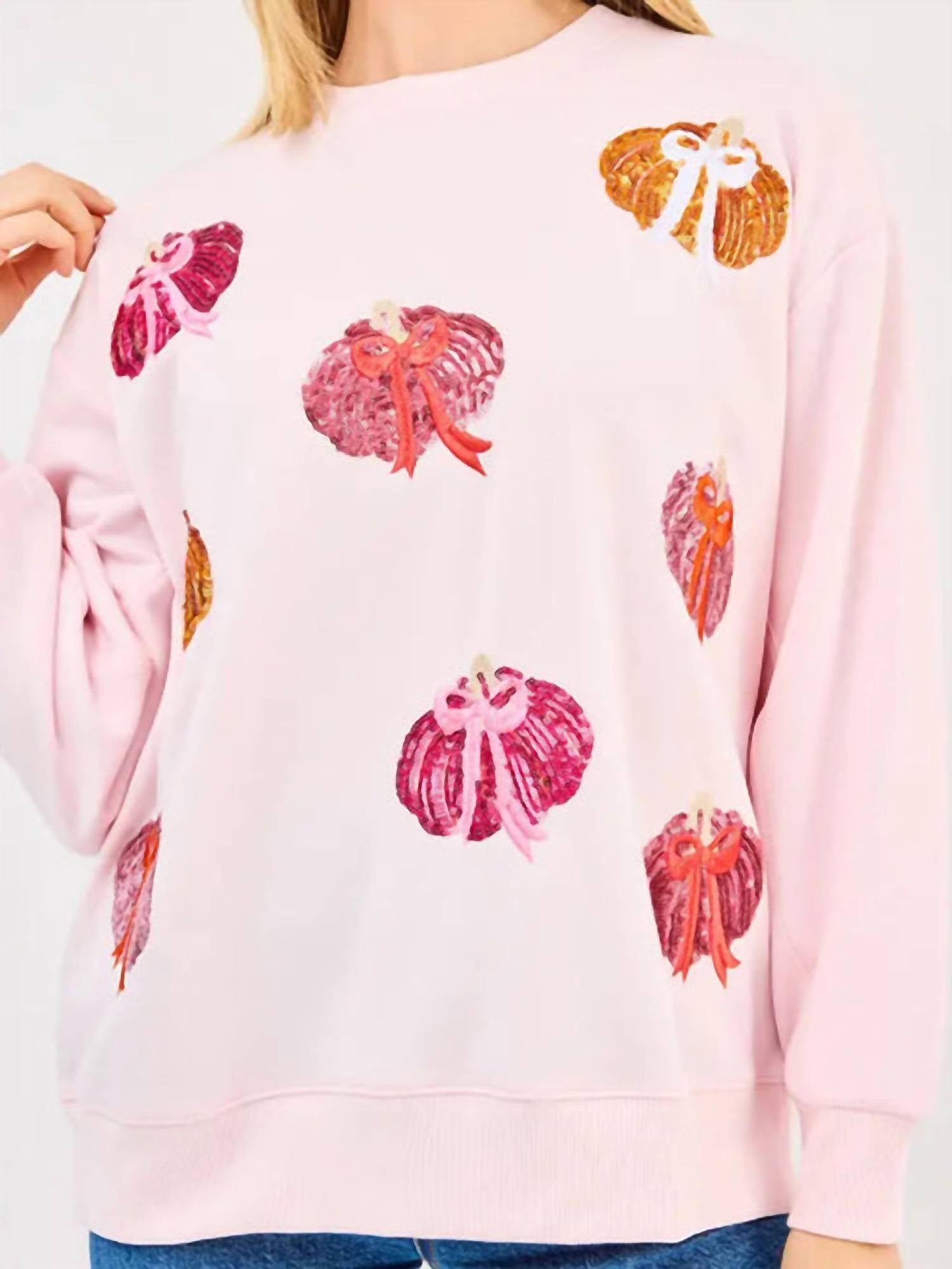 Mary Square - Sarah Pumpkin Bows Sweatshirt