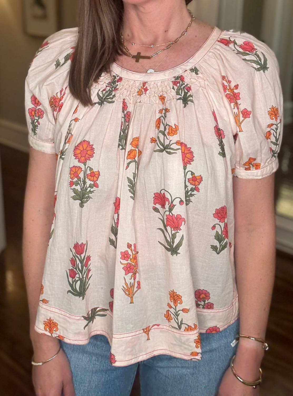Ivy Jane - Smocked Floral Top