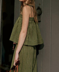 Miou Muse - Market Stripe Tie Top