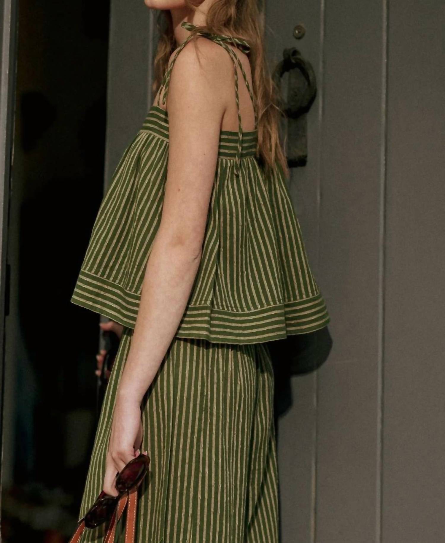 Miou Muse - Market Stripe Tie Top