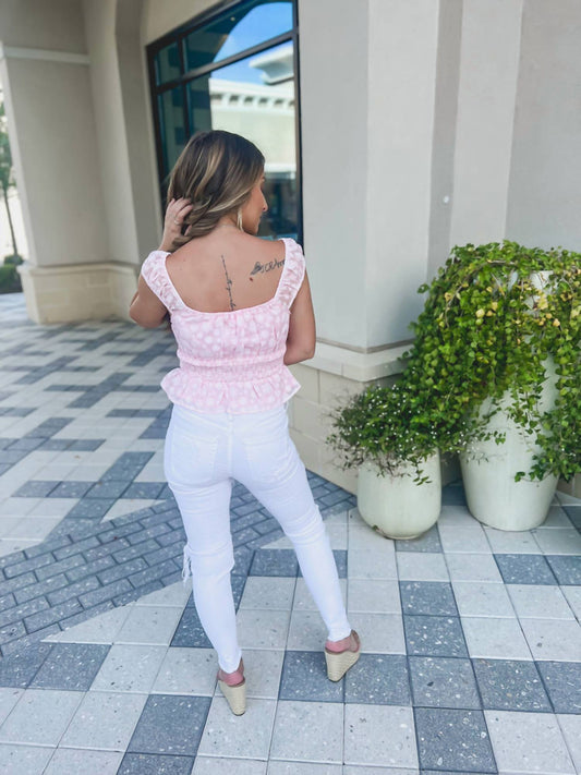 Le Lis - Halle Floral Shoulder Smocked Top