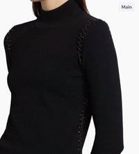 Elie Tahari - The Nina Whipstitched Turtleneck Sweater
