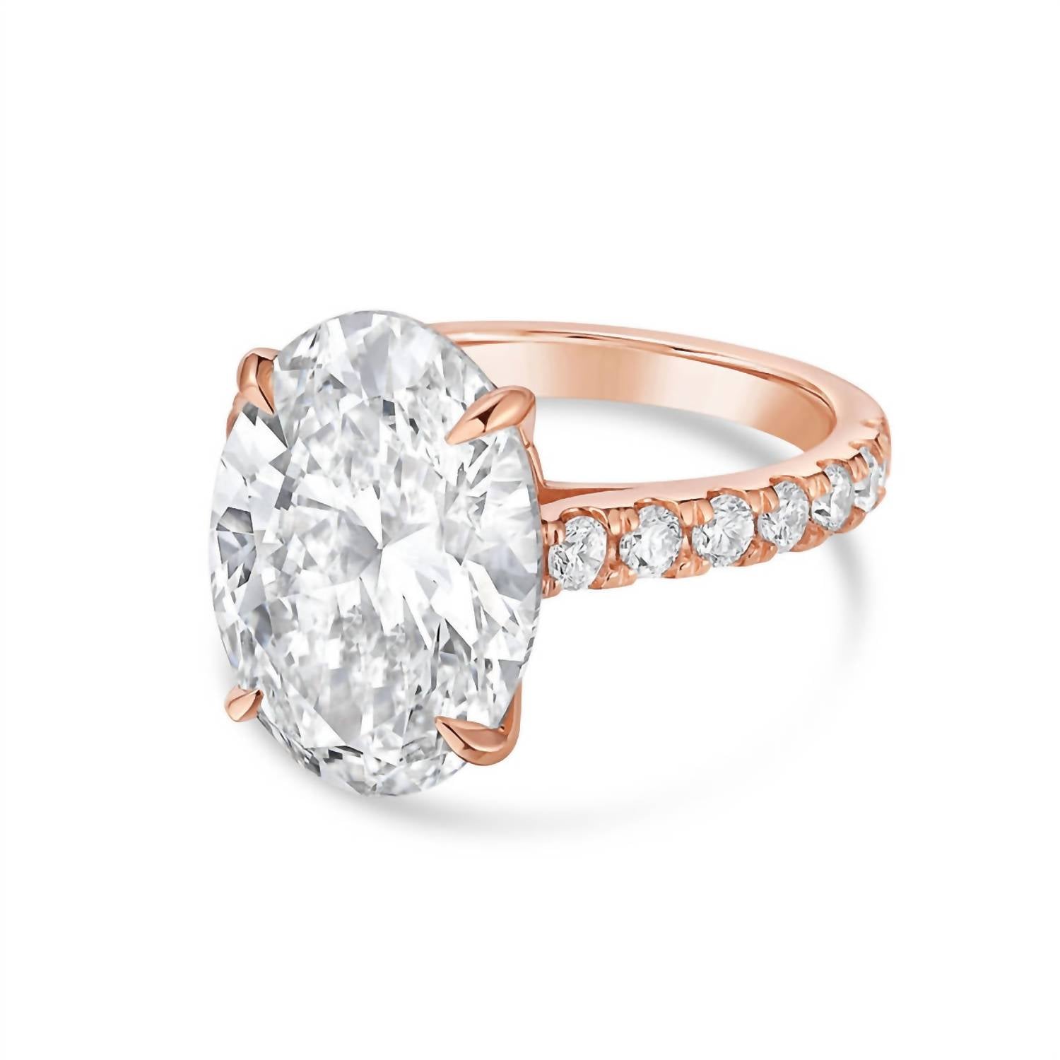 Diana M Jewels - Women's Oval & Round Lab-grown Diamond Fashion Ring (10.00 Ct) - Bold