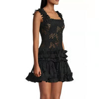 Waimari - PRE-LOVED Al fresco ruffle square neck sleeveless mini dress