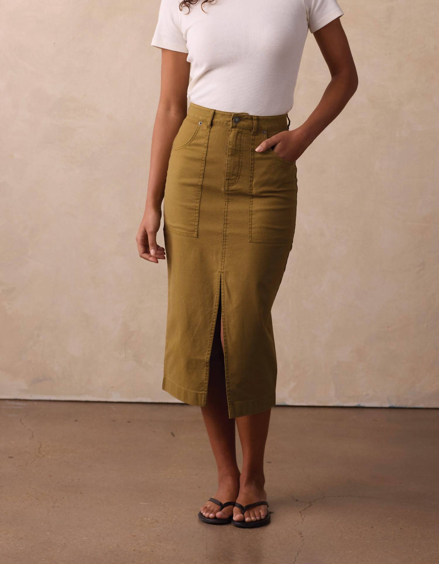 The Normal Brand - Scout Canvas Shipyard Midi Skirt
