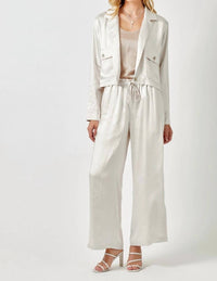 Mystree - Satin Cropped Jacket