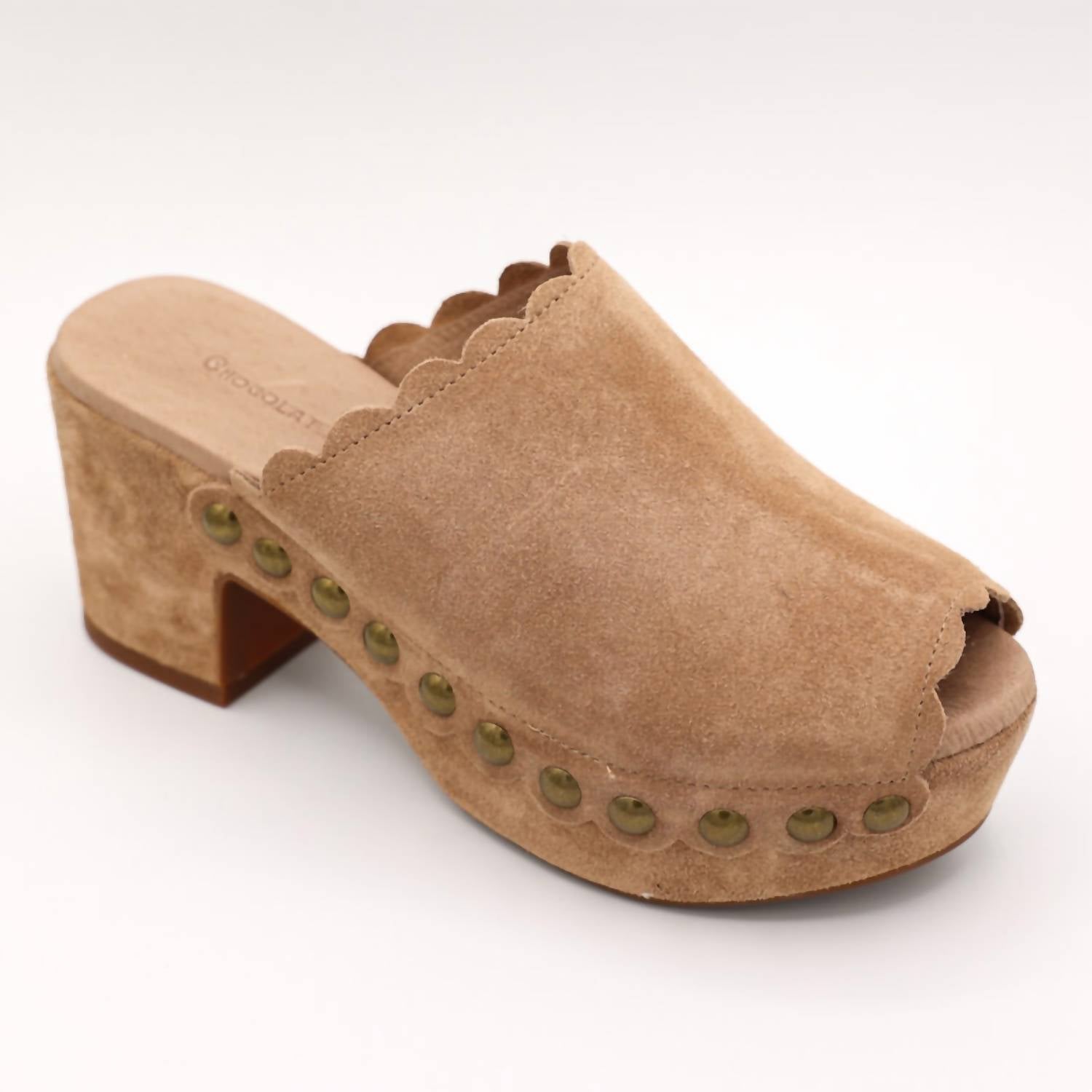 CHOCOLAT BLU Women's Genessis platform clog in taupe - women's shoe