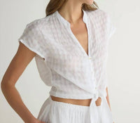 Bella Dahl - Short Sleeve Tie Front Top