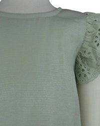Ml Kids - Girls' Eyelet Cap Sleeve Shimmer Tunic Top