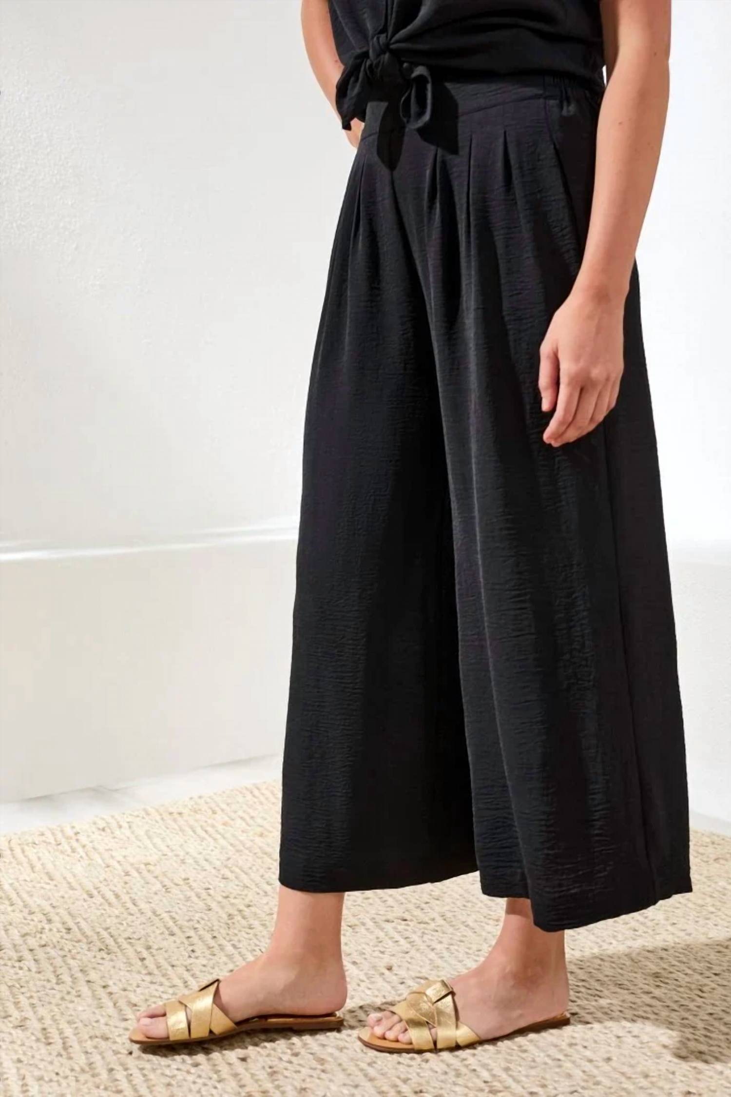 Tribal - Airflow Pleated Pants With Elastic Waistband