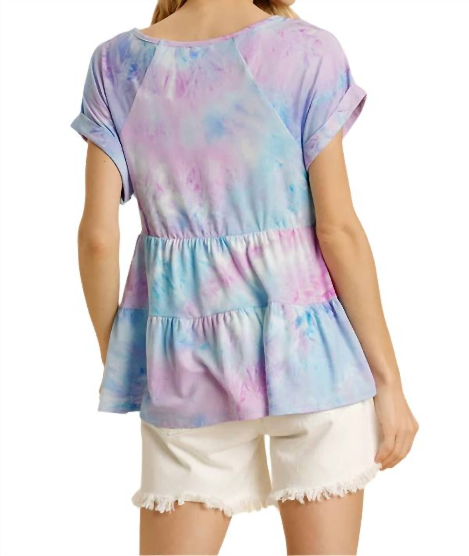 Umgee - Tie Dye Babydoll Top
