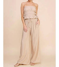 Allie Rose - Bamboo Texture Flowy Pants