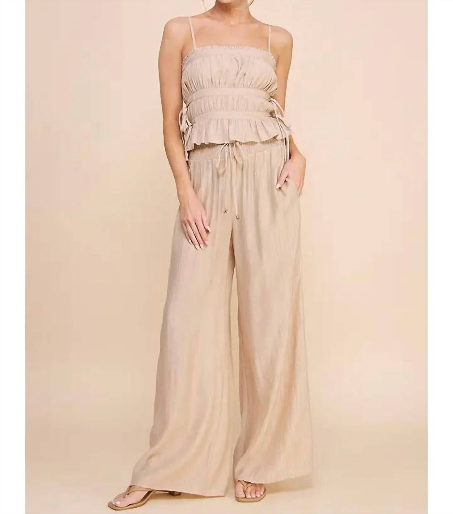 Allie Rose - Bamboo Texture Flowy Pants