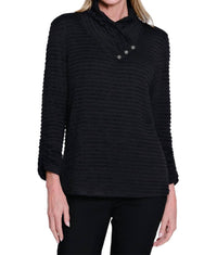 Multiples - Faux Fur Shirred Top