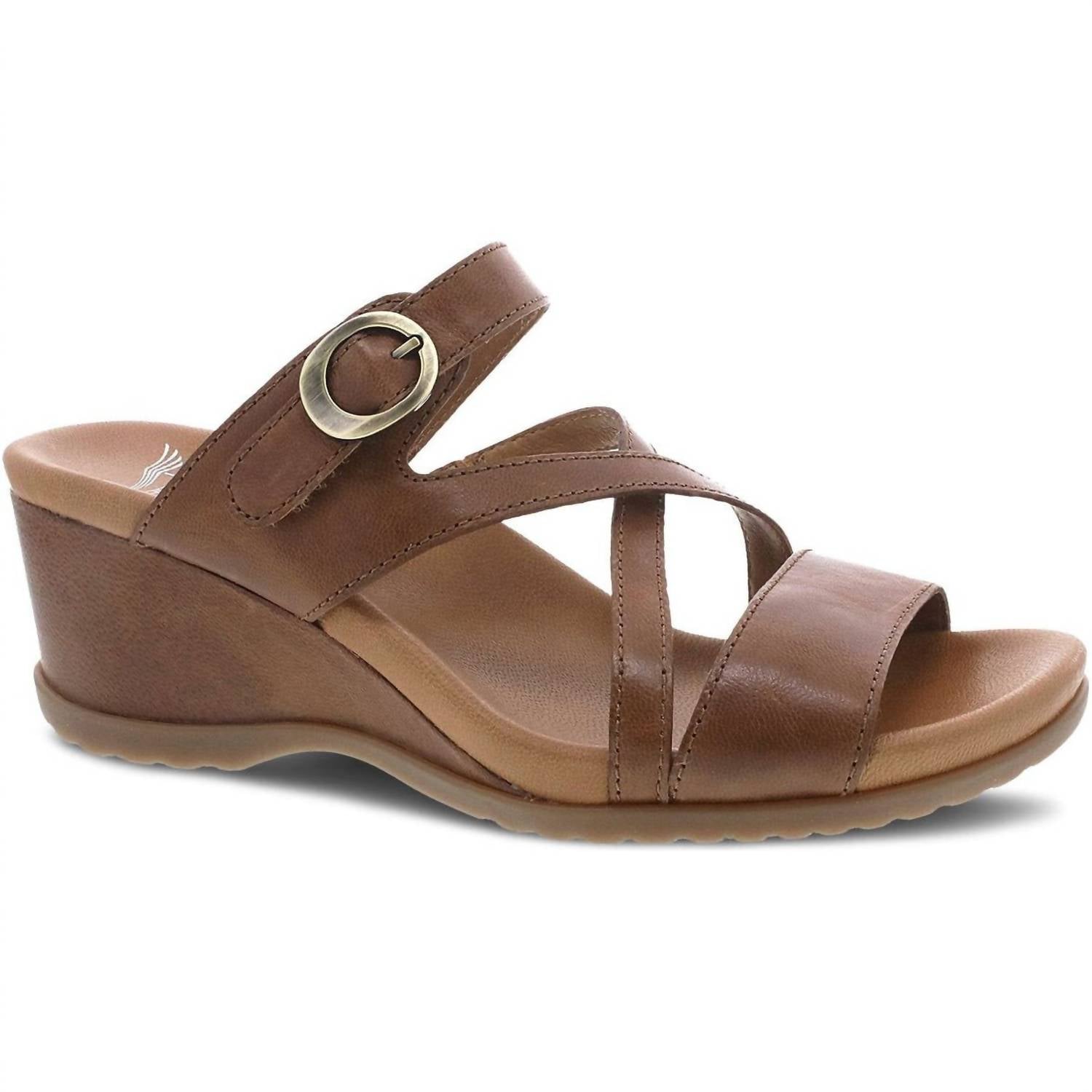Dansko - Women's Ana Glazed Kid Leather Wedge Sandal