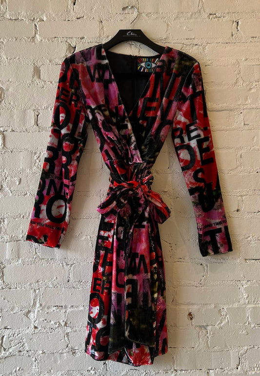 Libertine - Women's Dream For Winter Faux Wrap Cocktail Dress