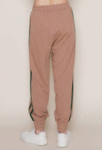 White Birch Teagan Blossom Joggers in toffee - women's pants - detail view