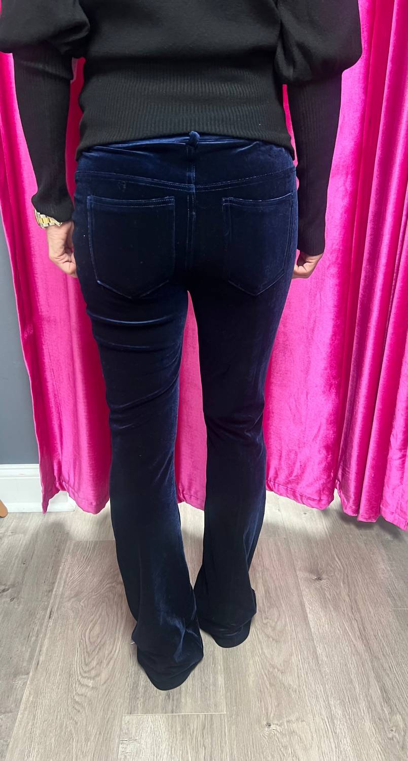 Bianco - Velvet Skinny Flare Pant